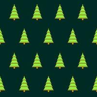 groen naadloos Kerstmis boom patroon achtergrond. vector