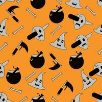 naadloos halloween thema patroon achtergrond. vector