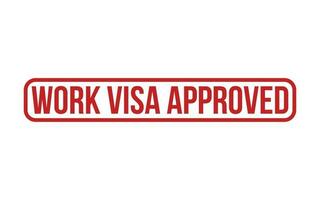 werk Visa goedgekeurd rubber postzegel zegel vector