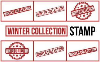 winter verzameling rubber grunge postzegel reeks vector