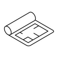 een uniek ontwerp icoon van tapijt vector