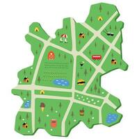 stadsplattegrond voor elke vorm van digitale infografiek en gedrukte publicatie. vector