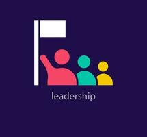 creatief leiderschap logo ontwerp. uniek ontwerp kleur overgangen. uniek mensen succes logo sjabloon. vector