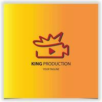 koning productie huis logo premie elegant sjabloon vector eps 10