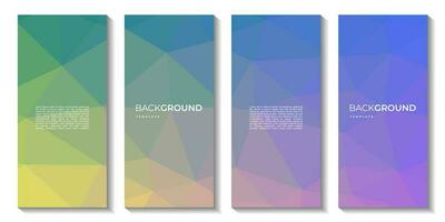 reeks van brochures meetkundig abstract kleurrijk helling achtergrond vector illustratie