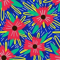 sappig helder bloemen zomer naadloos patten achtergrond vector