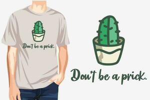 mooi groen schattig cactus t-shirt ontwerp illustratie vector artwork