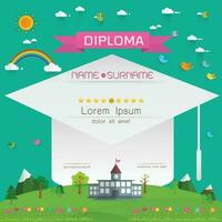 certificaat kinderen diploma vector