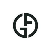 ga monogram logo ontwerp illustratie vector