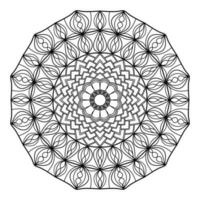 mandala voor kleur boek, ronde ornament, onregelmatig bloemen vorm decoratie, oosters vector, spanning behandeling patroon, weven yoga vector logo ontwerp element. volwassen mandala voor kleur