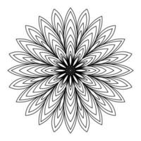 mandala voor kleur boek, ronde ornament, onregelmatig bloemen vorm decoratie, oosters vector, spanning behandeling patroon, weven yoga vector logo ontwerp element. volwassen mandala voor kleur