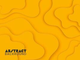 abstract vloeistof papier overlappende geel achtergrond. vector