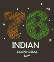zeventig zes 76 jaren van Indisch onafhankelijkheid dag vector ontwerp