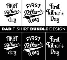 gelukkig vader dag motiverende t overhemd ontwerp bundel, inspirerend t overhemd citaat bundel, belettering t overhemd ontwerp pro vector. vector
