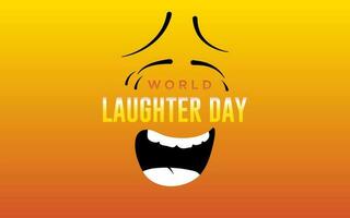 wereld gelach dag, wereld gelach dag illustratie met emoji uitdrukkingen. vector