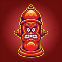hydrant slang woest brand vechter logo illustratie vector
