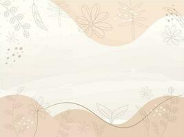 bloemen abstract achtergrond in beige en wit kleur. vector