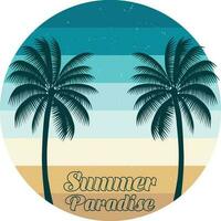 zomer paradijs t-shirt ontwerp vector illustratie