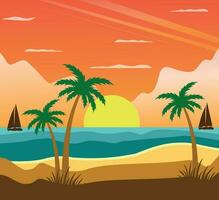 zomer strand vectorillustratie vector