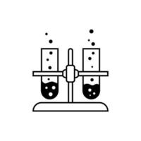 chemie vector icoon. laboratorium illustratie teken. analyses symbool. ervaringen logo.