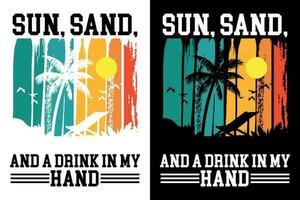 zomer t-shirt ontwerp bundel, zomer strand vakantie t-shirts, zomer surfing t-shirt vector ontwerp