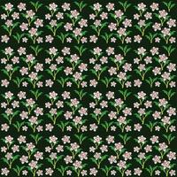 bloemen patroon met groen bladeren vector