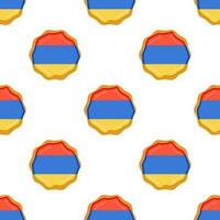 patroon koekje met vlag land Armenië in smakelijk biscuit vector