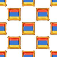 patroon koekje met vlag land Armenië in smakelijk biscuit vector