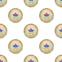 patroon koekje met vlag land Armenië in smakelijk biscuit vector