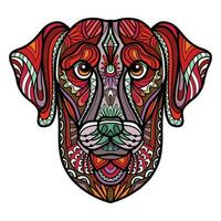 labrador retriever hoofd hond kleur wirwar tekening vector illustratie