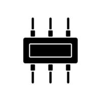 connector zwart glyph-pictogram vector