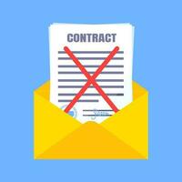 contract annulering bedrijf concept. vector
