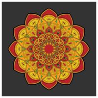 Uitstekende kleurrijke Mandala met bloemenornament. Boho stijl backgr vector