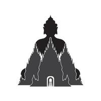 tempel logo vector illustratie icoon ontwerp.