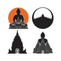 tempel logo vector illustratie icoon ontwerp.