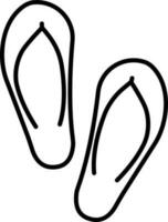 slippers icoon vector illustratie