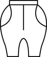 shorts voor dik mensen icoon vector illustratie