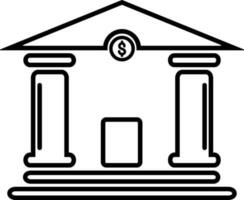 bank pictogram vectorillustratie vector