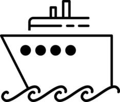 een reis schip icoon vector illustratie