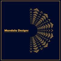 creatief luxe decoratief mandala achtergrond. premie sier- mandala ontwerp achtergrond in goud kleur. mandala ontwerp. illustratie vector ontwerp