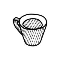 drinken koffie glas mok lijn kunst illustratie ontwerp vector