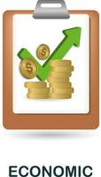 economisch icoon. 3d illustratie van economisch verzameling. creatief economisch 3d icoon voor web ontwerp, Sjablonen, infographics en meer vector