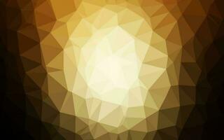 donker geel, oranje vector driehoek mozaïek sjabloon.