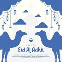 eid al adha mubarak sociaal media post sjabloon vector