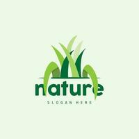 groen gras logo, natuur fabriek vector, landbouw blad gemakkelijk ontwerp, sjabloon icoon illustratie vector