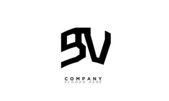 bv alfabet letters initialen monogram logo vb, b en v vector