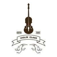 viool altviool viool cello bas contrabas muziek- instrument silhouet logo ontwerp inspiratie vector