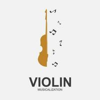 viool altviool viool cello bas contrabas muziek- instrument silhouet logo ontwerp inspiratie vector