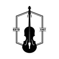 viool altviool viool cello bas contrabas muziek- instrument silhouet logo ontwerp inspiratie vector