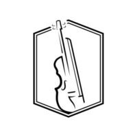 viool altviool viool cello bas contrabas muziek- instrument silhouet logo ontwerp inspiratie vector